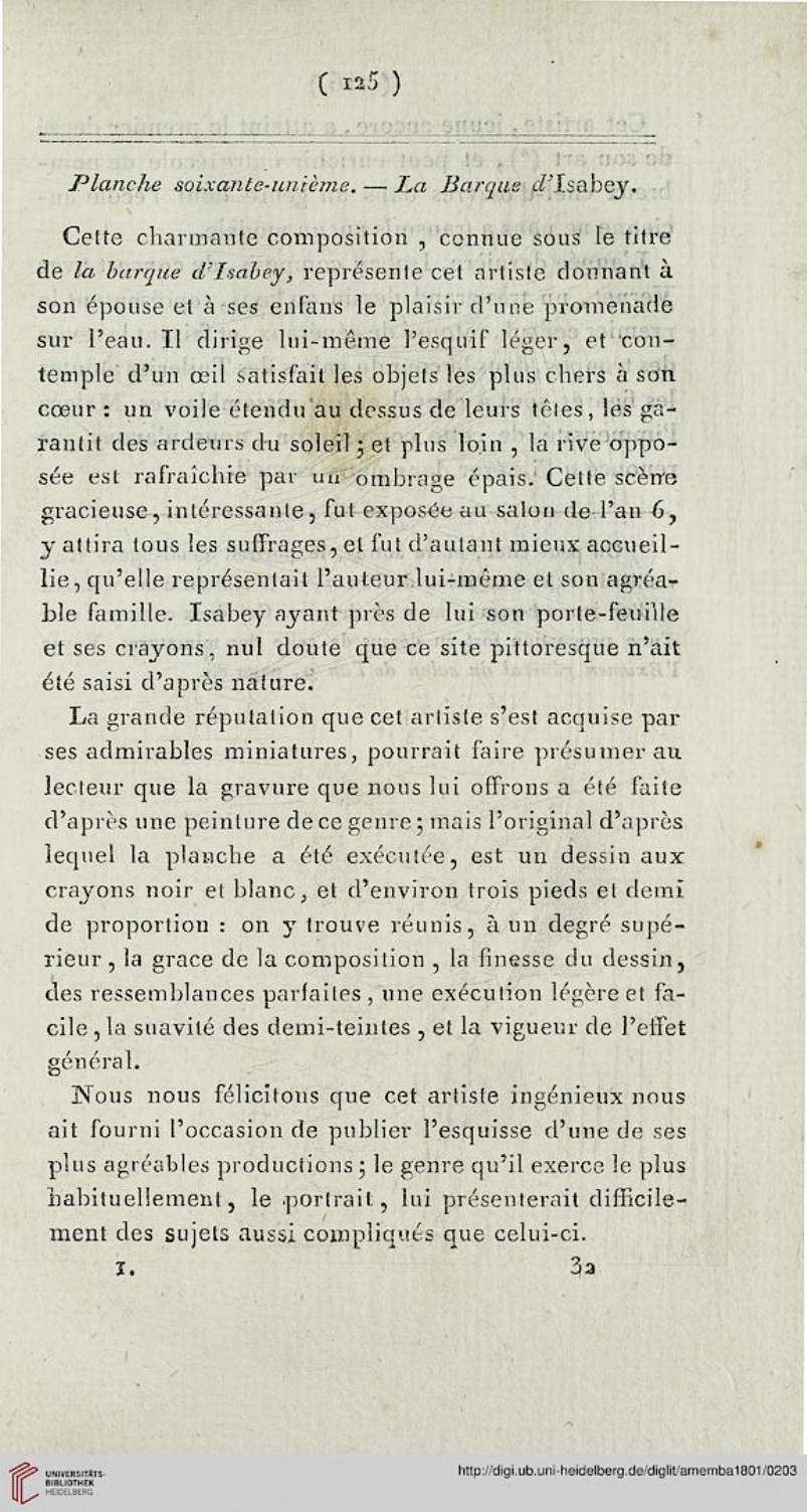 Annales du Musee 1801 Isabey d'après nature