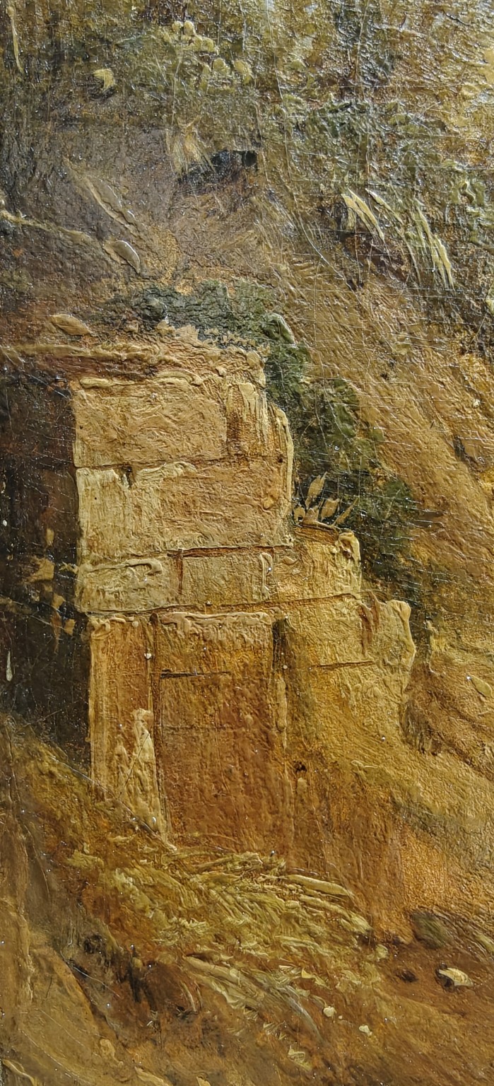Buffels / Paestum — centrale tempel / architectuurdetail
