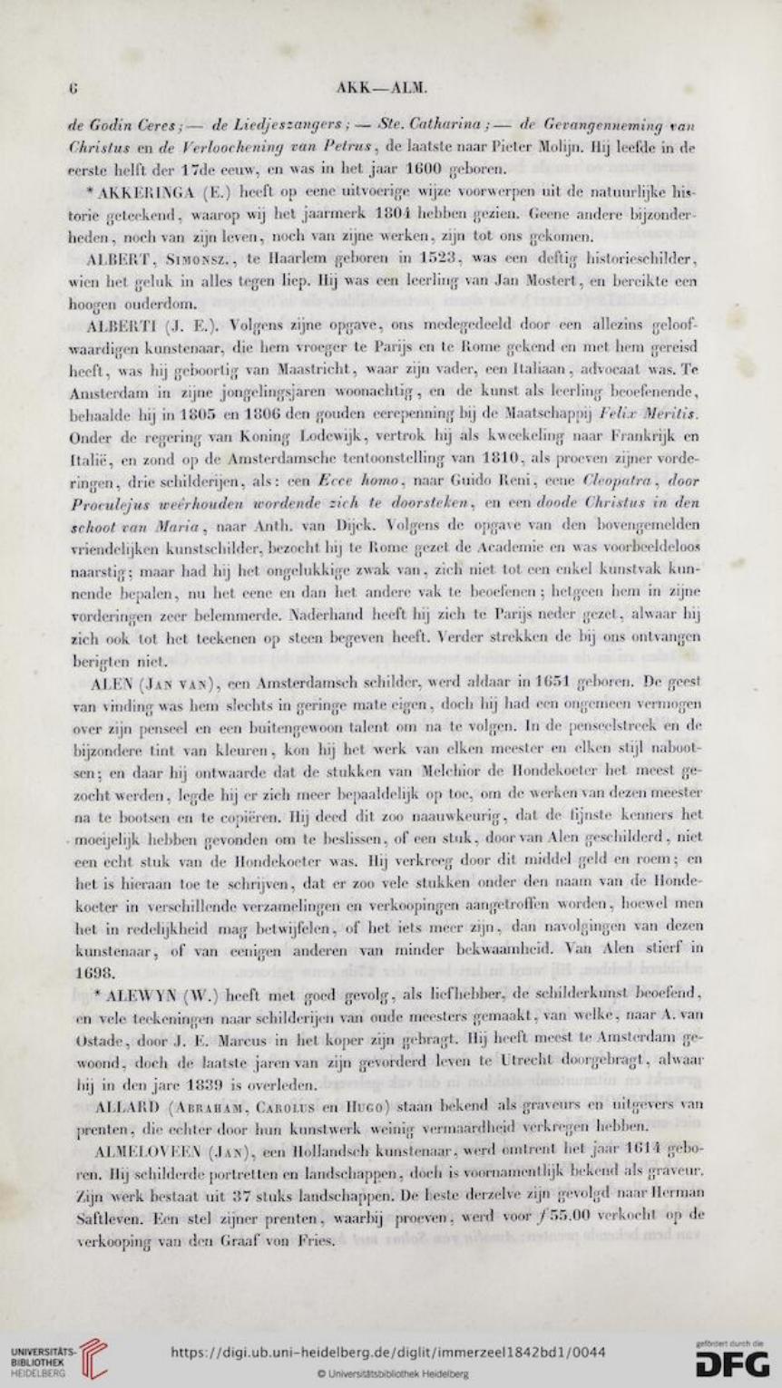 Immerzeel 1842 Alberti lemma