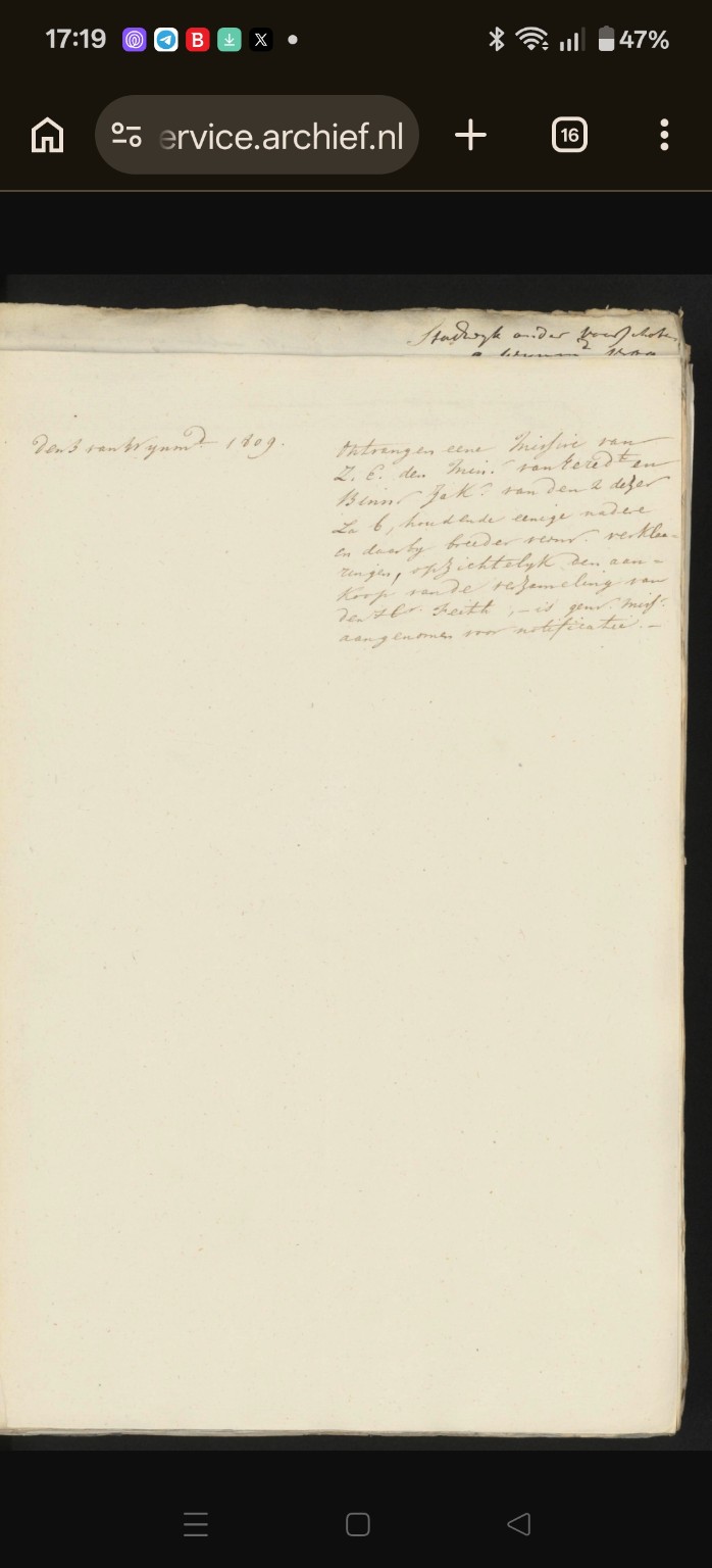 Inv. 903, 3 Wijnmaand 1809