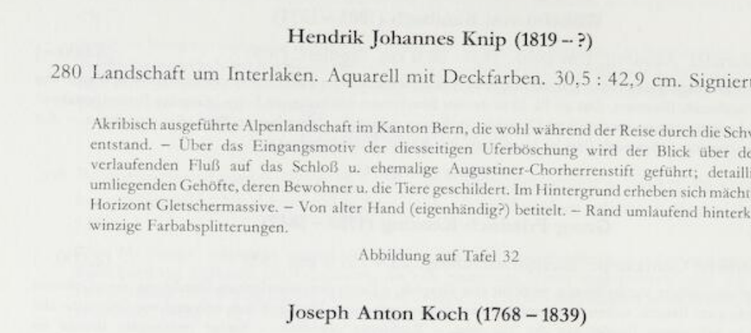 Hauswedell 1984 lot 280 Hendrik Johannes Knip tekst
